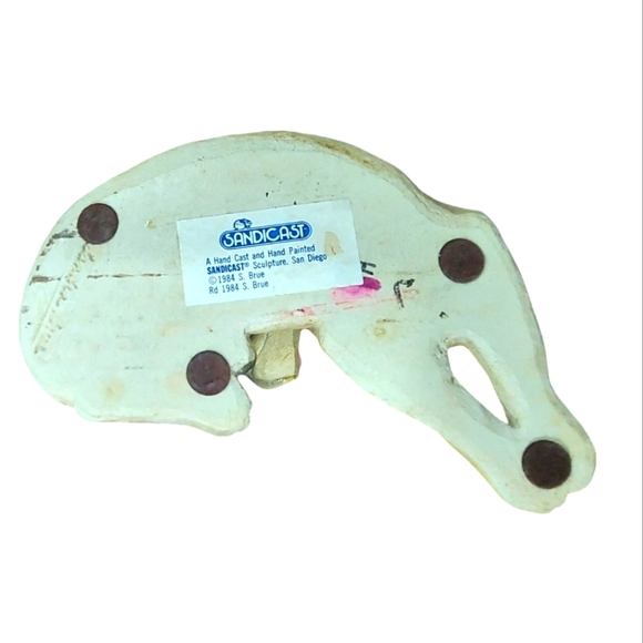 Vintage 1984 Sandra Brue Sandicast Yellow Labrador Sculpture - Picture 4 of 4